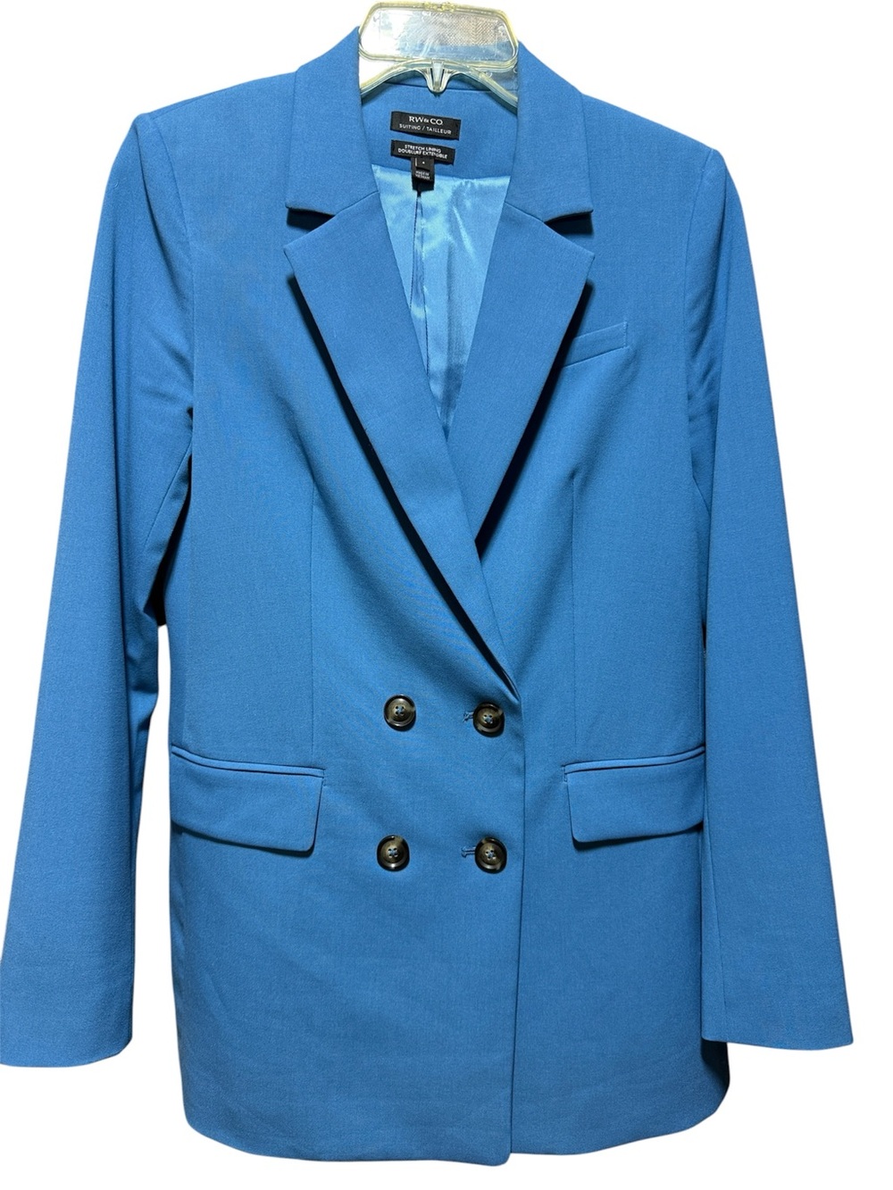 RW&CO. Bright Blue Double-Breasted Boyfriend Blazer